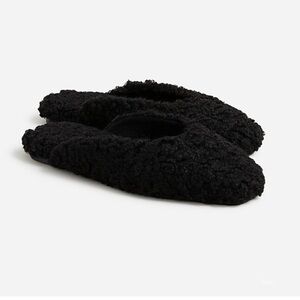 NIB, J. Crew house slippers in sherpa